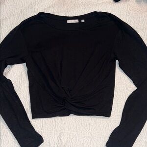 Wilfred Black Long Sleeve Twist Top